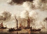 Dutch Yacht Firing a Salvo fg CAPELLE, Jan van de